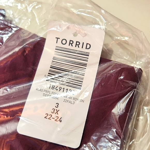 ❤️NWT VINTAGE TORRID MINI DRESS BODYCON SOFT - WINE COLOR - FOXY KNIT DRESS 3X - Picture 5 of 11